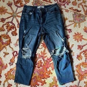 Hollister Women's High Rise Jeans - Dark Blue